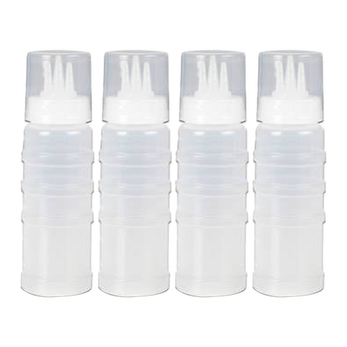리빙패밀리 뚜껑 잘라쓰는 소스통 3구, 300ml, 4개