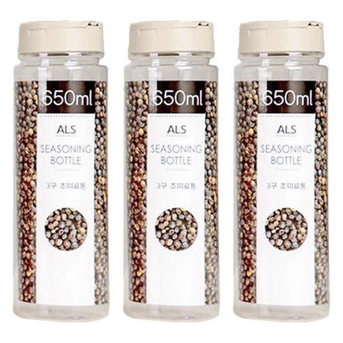 리빙패밀리 3구 조미료 통, 650ml, 3개