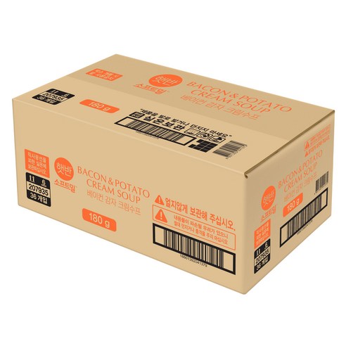 햇반 소프트밀 베이컨 감자 크림수프, 180g, 36개