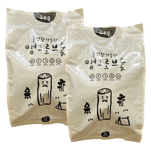 숯토피아 맹그로브숯, 2kg, 2개