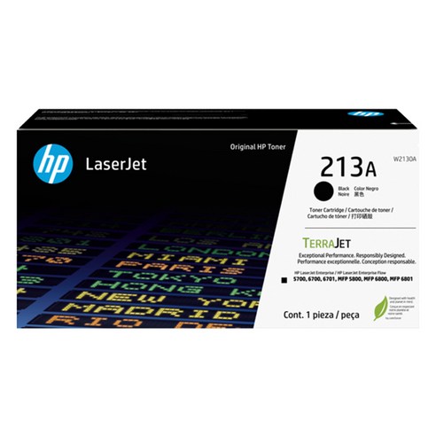 HP 정품 토너 W2130A No.213a, 1개, 블랙