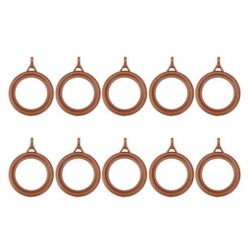 피피홈리빙 압축봉 커튼링 내경 32mm, 브라운, 10개