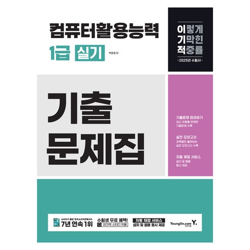 2025 이기적 컴퓨터활용능력 1급 실기 기출문제집, 박윤정(저), 영진닷컴