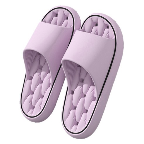 메가잇템 여성용 에바 논슬립 푹신 물빠짐 욕실 슬리퍼, 퍼플, 1개