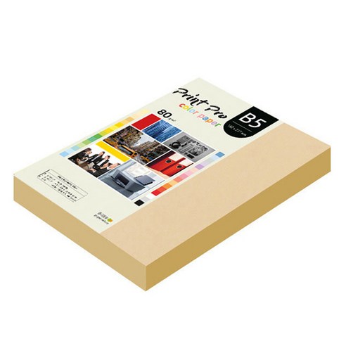종이문화 프린트 프로 칼라 복사용지 No 03 베이지 80g, B5, 340개