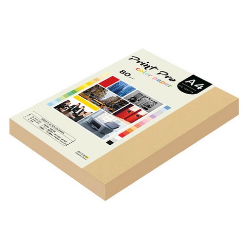 종이문화 프린트프로 칼라복사지 No 04 버프, A4, 250개