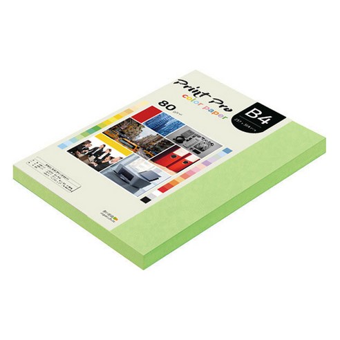 종이문화 프린트프로 칼라복사지 No 12 그린, B4, 170개