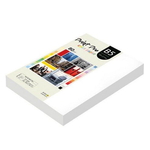 종이문화 프린트프로 칼라복사지 No 30 스노우화이트, B5, 340개