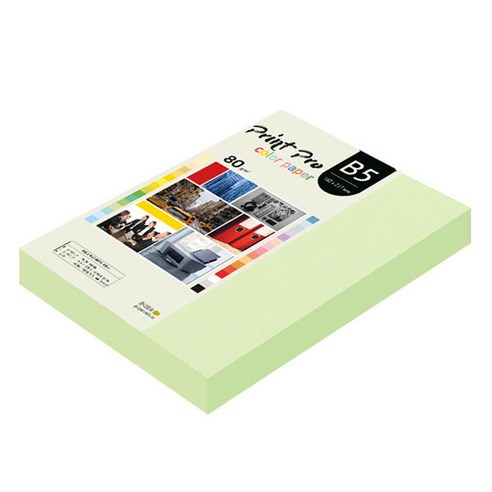 종이문화 프린트프로 칼라복사지 No 13 에메랄드, B5, 340개