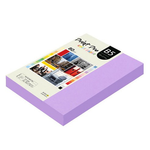종이문화 프린트프로 칼라복사지 No 21 퍼플, B5, 340개