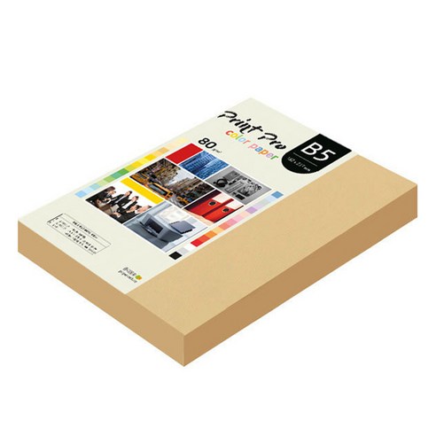 종이문화 프린트프로 칼라복사지 No 04 버프, B5, 340개