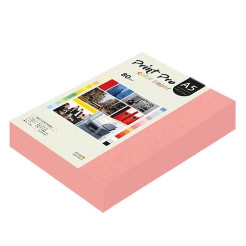 종이문화 프린트프로 칼라복사지 No 25 새몬, A5, 500개