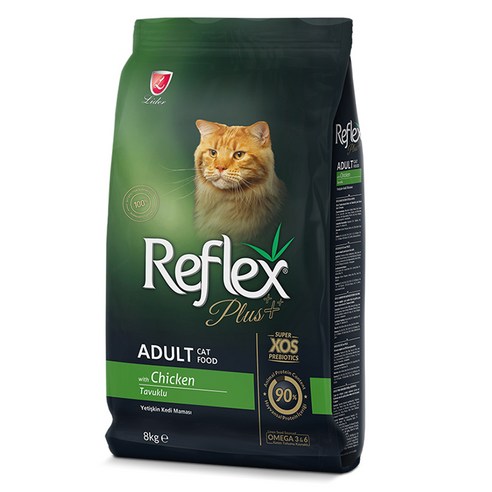 Reflex 어덜트 고양이 플러스 건식사료, 닭, 8kg, 1개