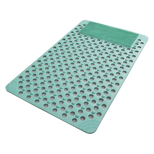 몬드스팟 욕실 미끄럼방지 사각 발세척 실리콘 매트 욕조 샤워 매트 RB20790, 딥그린, 1개