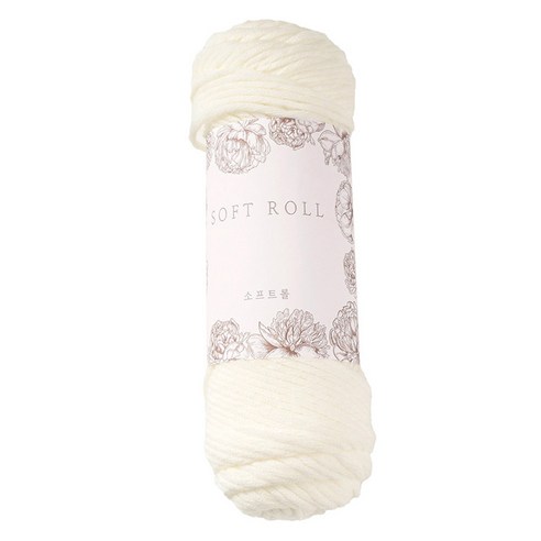 소프트롤 뜨개실 100g, 02 백아이보리, 1개