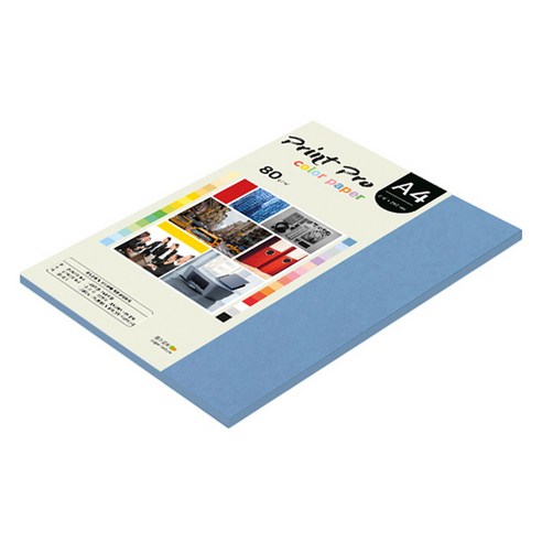 종이문화 프린트프로 칼라복사지 80g No 17 딥블루, A4, 62개