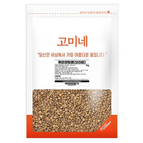 고미네 볶은 브라운 렌틸콩, 1kg, 1개