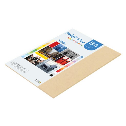 종이문화 프린트프로 얇은 칼라복사지 No 03 베이지 120g, B4, 28개