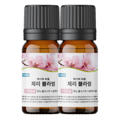 NAMU 양모볼 패브릭 오일 10ml 체리블라썸, 혼합색상, 2개