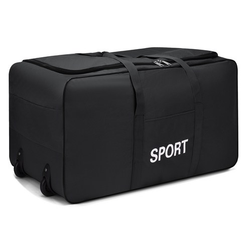 로이홈 다용도 대용량 스포츠 바퀴 가방 150L, 블랙, 1개