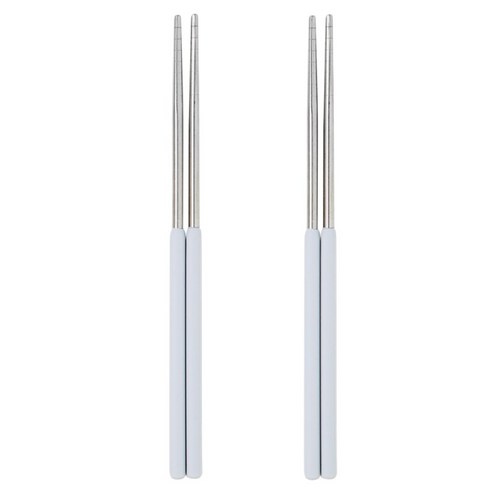 이지실리 컬러 실리콘 핸들 스텐304 진공 젓가락, 연그레이, 단품, 2개
