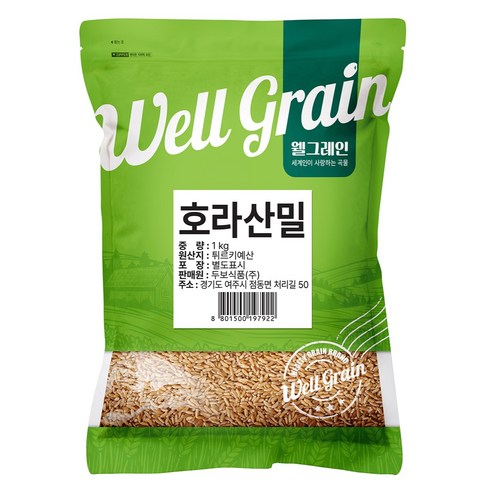 웰그레인 튀르키예산 호라산밀, 1kg, 1개