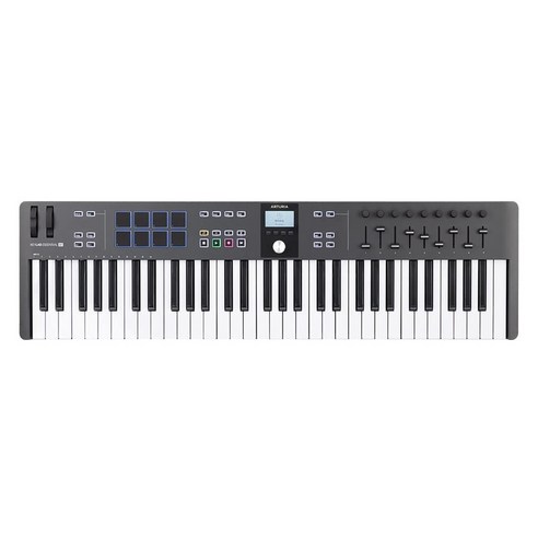 아투리아 키랩 에센셜 MK3 61 미디컨트롤러 마스터 키보드, KeyLab Essential 3 61 Black, Black, 1개