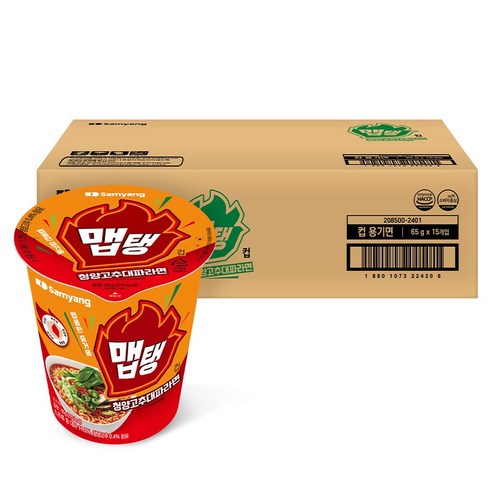 맵탱 청양고추 대파 라면 65g, 15개