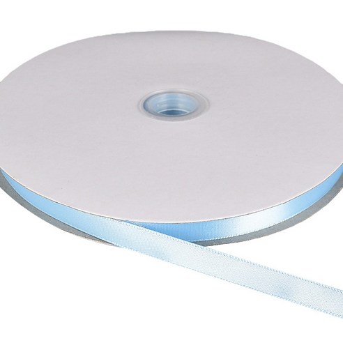 조이파티 공단 리본끈 10mm, 라이트블루, 91m, 1개