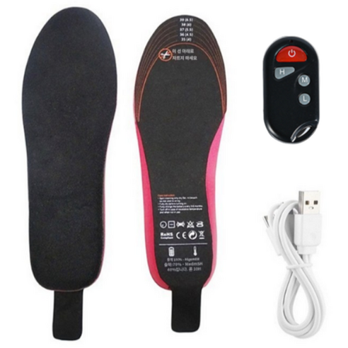 홈스타 카본 온열깔창 USB 슬림 충전형 발난로 잘라쓰는 깔창 소형, 블랙