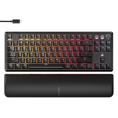 커세어 K70 PRO TKL MGX 마그네틱 게이밍 기계식 키보드 – 블랙, 빠른 반응 속도