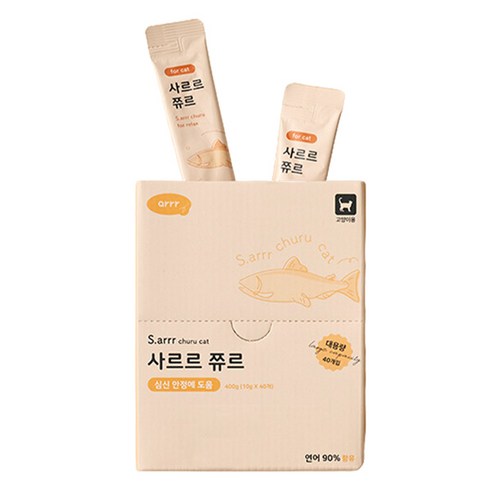 동원아르르 사르르 쮸르 캣 간식 40p, 연어, 400g, 1개