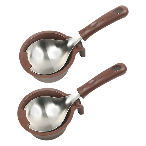 보겐 멀티 서빙 미니 국자 + 받침 세트, 초코, 2세트