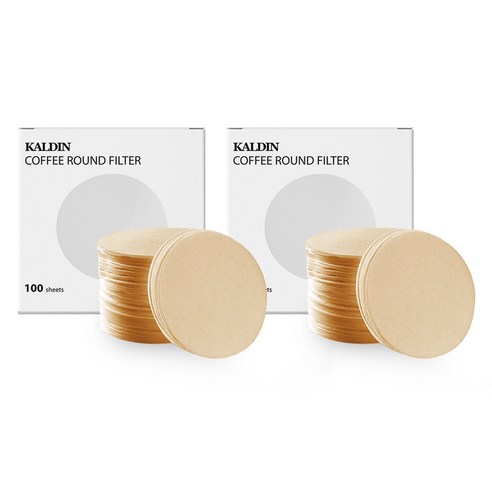칼딘 모카포트 포터필터 여과지 더치커피기구 올 라운드 필터 브라운 58mm, 2개, 100개입