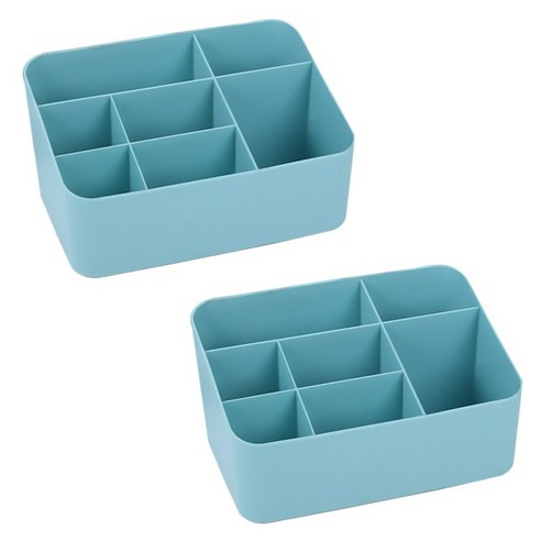 알로데 심플 다용도 수납꽂이, TYPE05 블루 7칸, 2개