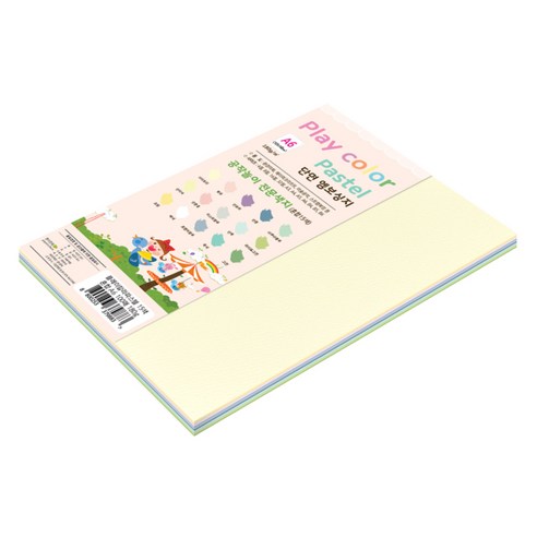 종이문화 플레이칼라파스텔 두꺼운 단면엠보싱지 15색 혼합색상 180g, 100개