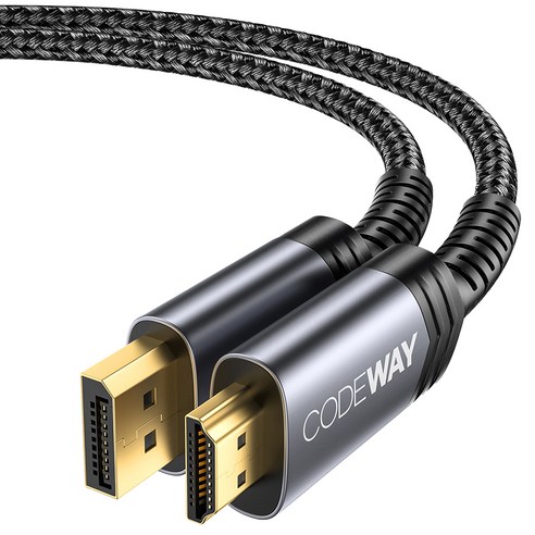 코드웨이 DP to HDMI 모니터 케이블, 혼합색상, 1개, 3m