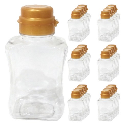 대경 호리직사각 페트병 + 골드캡 세트, 40개, 150ml