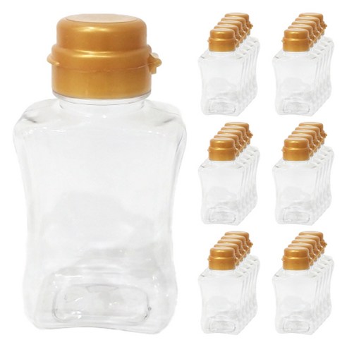 대경 호리직사각 페트병 + 골드캡 세트, 80개, 150ml