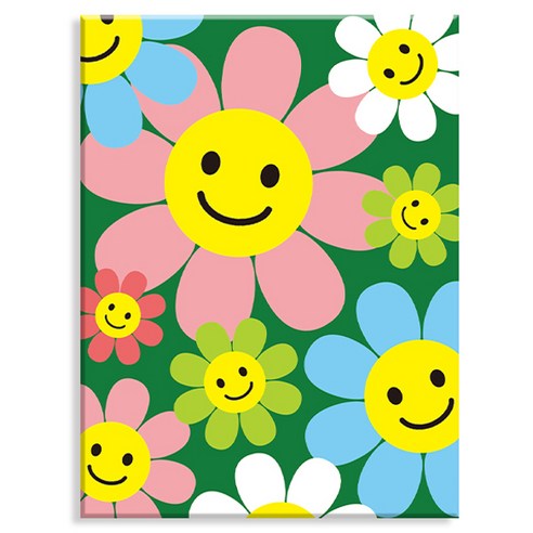 엔픽아트 캔버스형 보석십자수 DIY 세트 40 x 50 cm, MK124 풍경 활짝 핀 알록달록 데이지, 1개
