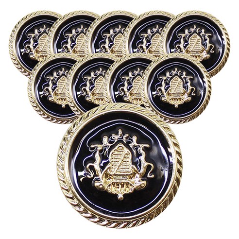 동대문단추왕 몽키 단추 23mm, 블랙G, 10개