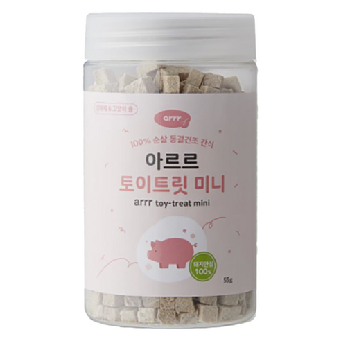 동원아르르 강아지 토이트릿 미니 동결건조 간식, 돼지안심, 55g, 1개