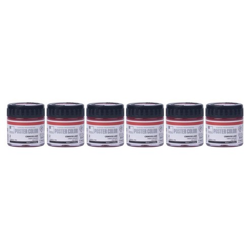 신한화구 전문가 포스터 컬러 Jar 물감 2번 크림슨 레이크 6p, 40ml, 1색
