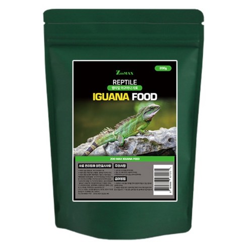 쥬맥스 반려동물 렙타일 이구아나 사료, 200g, 1개