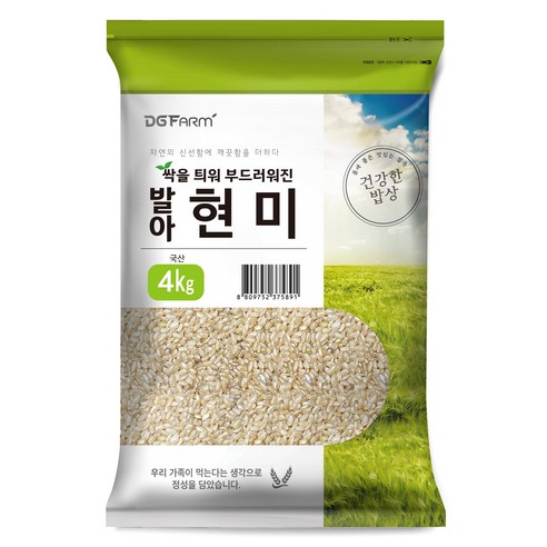 건강한밥상 발아현미, 4kg, 1개