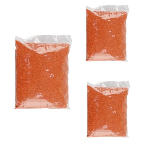 유니아트 색모래 500g, 주황, 3개