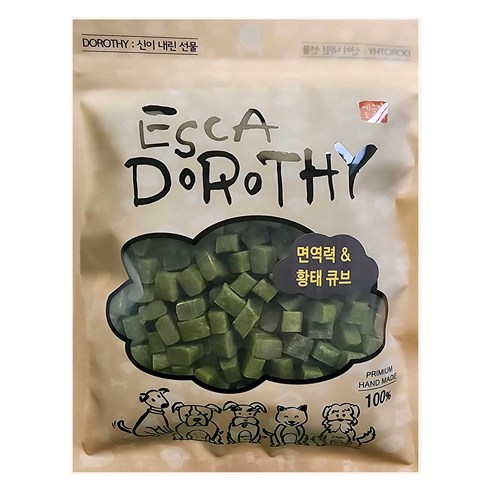 에스카도로시 강아지 큐부 간식 면역력 앤 황태, 500g, 1개, 황태맛