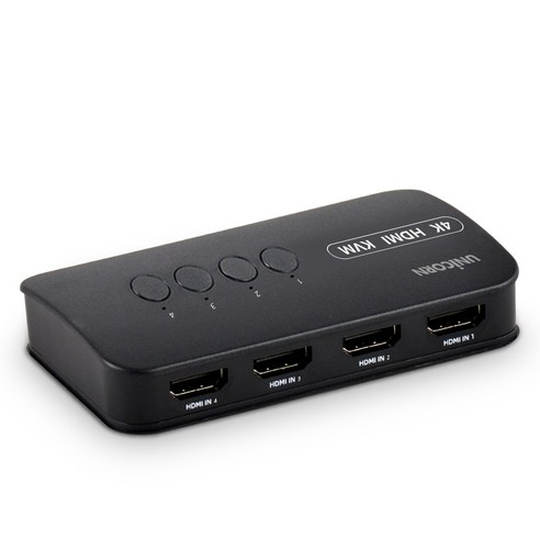 유니콘 4K 4포트 HDMI 모니터 키보드마우스 USB공유 KVM 스위치, 1개, KVM-400HV