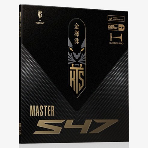 김택수 티마운트 KTS 마스터 S47 탁구 러버, BLACK, 1개