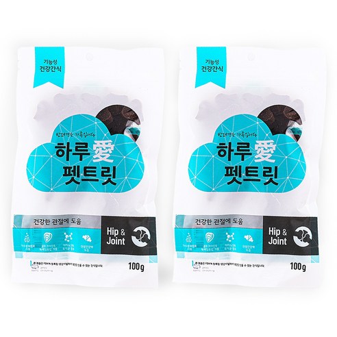 하루애 펫트릿 기능성 애견 수제간식, 뼈/관절강화, 2개